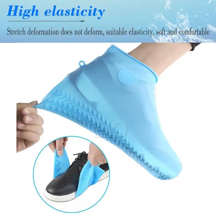 Protecteur de chaussures unisexe en Silicone, imperméable, réutilisable, pour les jours de pluie, pour l'intérieur et l'extérieur