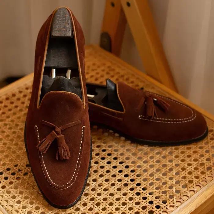 Mocassins en daim de vache pour hommes décontractés She ERA pointures 37-47 printemps automne ocassions multiples polyvalents