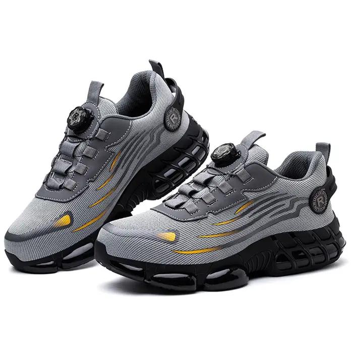 Chaussures de sécurité à bout en acier indestructible antidérapantes résistantes à l'abrasion confortables pour homme occasions professionnelles et familiales