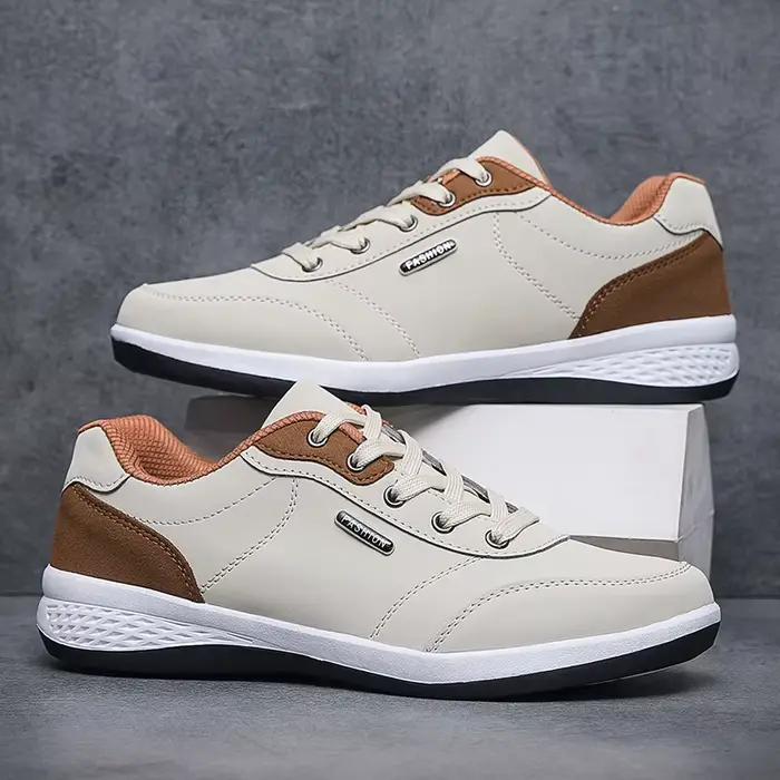 ELUVA hommes chaussures de Sport en cuir espadrilles décontractées antidérapant imperméable