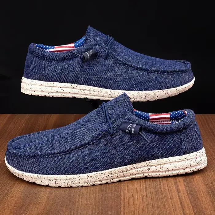 Mocassins bateau respirants pour hommes 2026 – Chaussures décontractées légères en toile à lacets – Zapatos Para Hombre