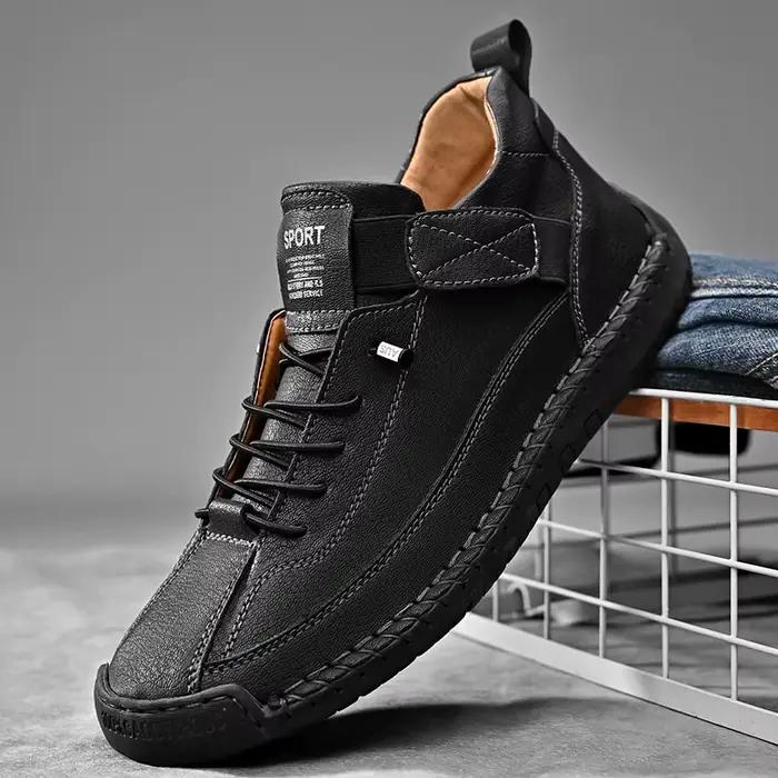 Chaussures en cuir cousues à la main pour hommes, légères, antidérapantes, décontractées, de marche, grande taille 47 48, mocassins de conduite à enfiler