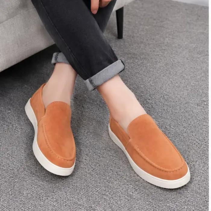 Chaussures d'été décontractées pour hommes, mocassins confortables à plateforme, mocassins respirants, chaussures plates de bureau pour hommes