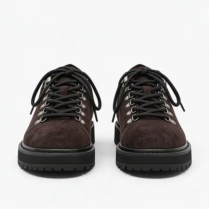 Chaussures en cuir véritable hommes Derbys printemps automne marque plate