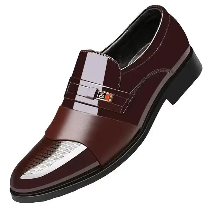 Chaussures en cuir pour hommes mariage formel Oxfords affaires décontracté bureau chaussures de travail pour hommes classique luxe pointu hommes chaussures habillées
