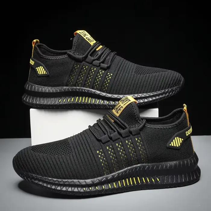Baskets légères pour hommes, chaussures décontractées respirantes, semelles en caoutchouc et latex, idéales pour l'automne et le printemps, baskets confortables et durables pour homme