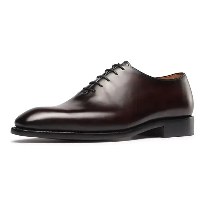 Chaussures habillées Oxford en cuir pleine fleur pour hommes