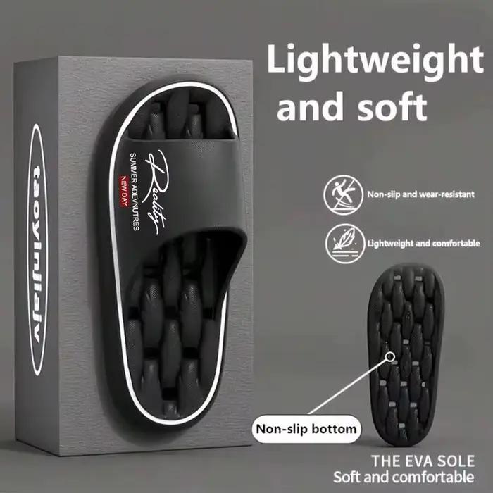 Sandales unisexes à imprimé réaliste style Ins