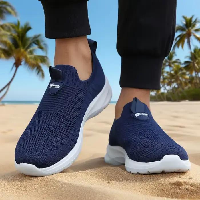 Chaussures De course en maille baskets décontractées à la mode en plein air respirant athlétique salle De sport hommes