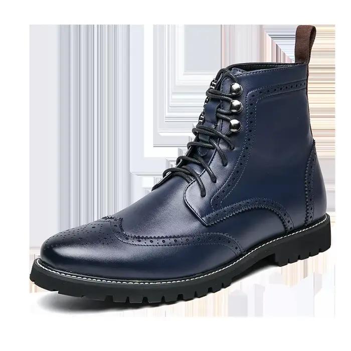 Bottes brogue Mayba en cuir artificiel pour hommes, décontractées et confortables, idéales pour le printemps et l'automne, disponibles en différentes tailles et couleurs