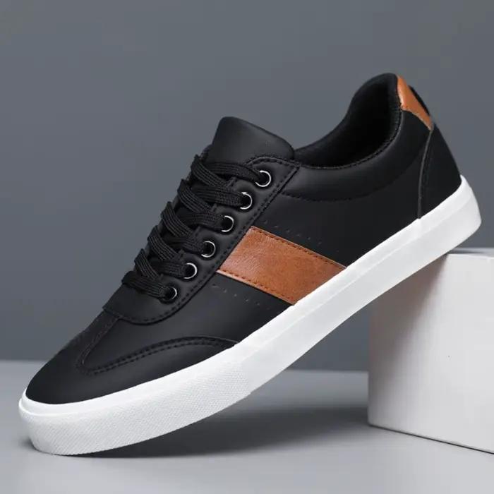 Chaussures de sport décontractées à la mode pour hommes - Design à lacets à bout rond, offrant une expérience confortable adaptée à toutes les saisons