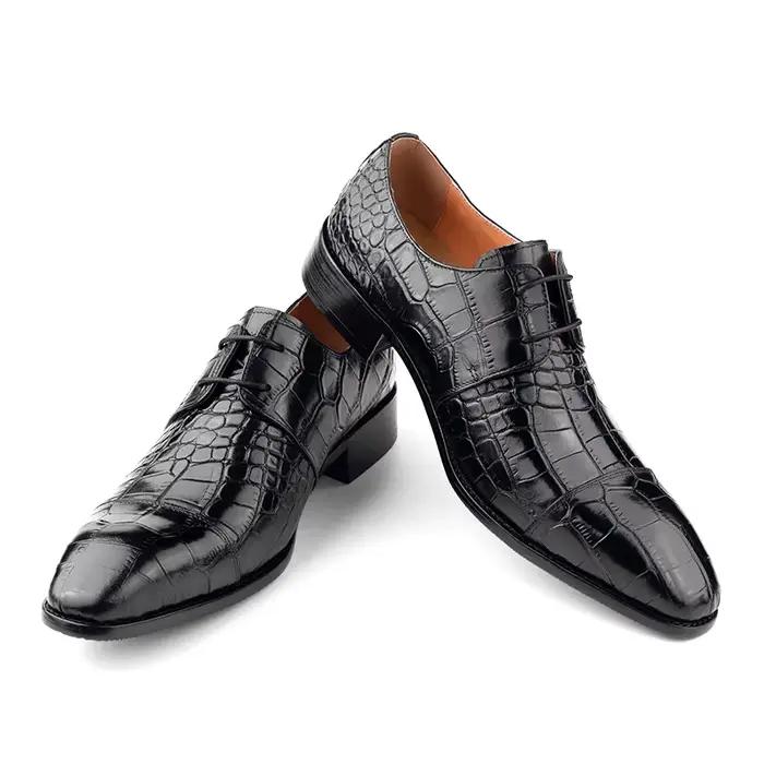 Chaussures de luxe en cuir véritable pour hommes