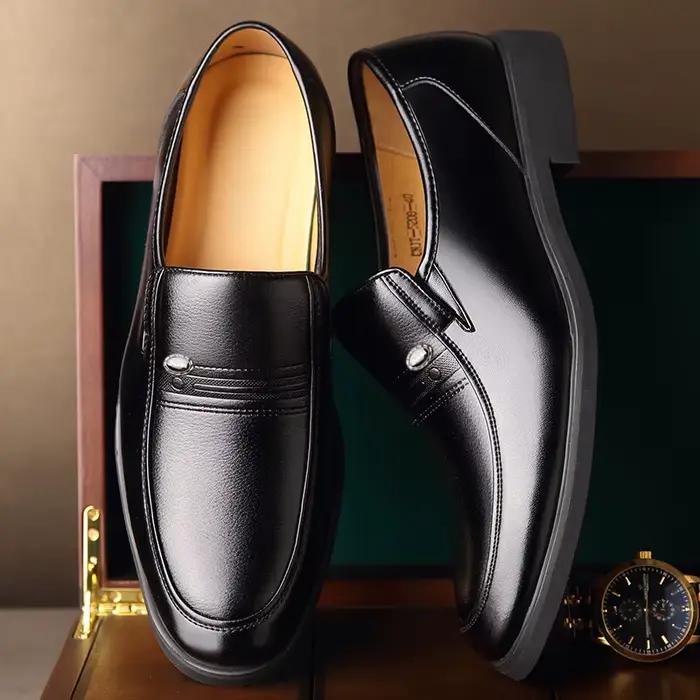 Mocassins en cuir décontractés pour hommes, cuir fendu, mocassins élégants et confortables, grandes tailles disponibles, pour bureau et carrière, printemps et automne
