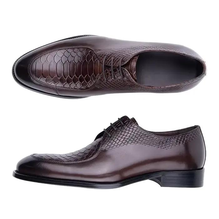Chaussures de mariage en cuir de luxe pour hommes, chaussures provoqué, chaussures d'affaires élégantes, artisanat populaire, OXFORDS, haute qualité