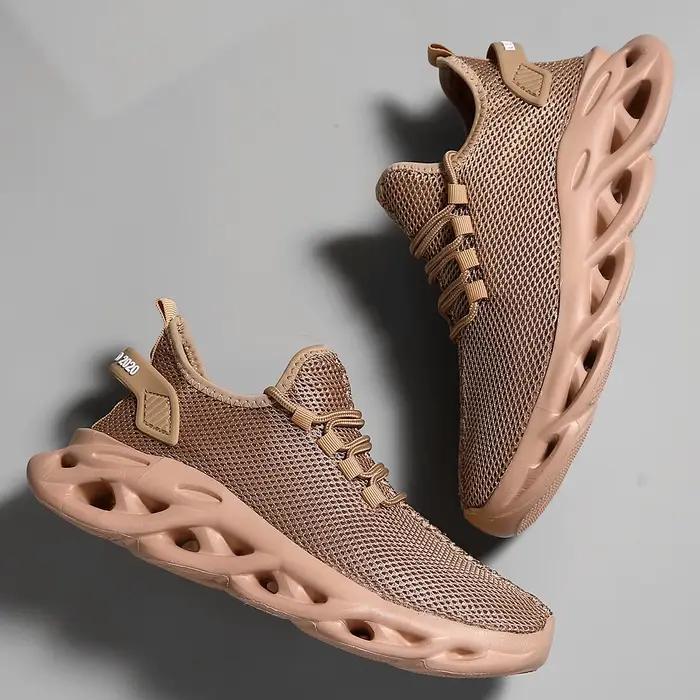 Hommes chaussures de Sport décontractées respirant léger baskets en plein air maille noir