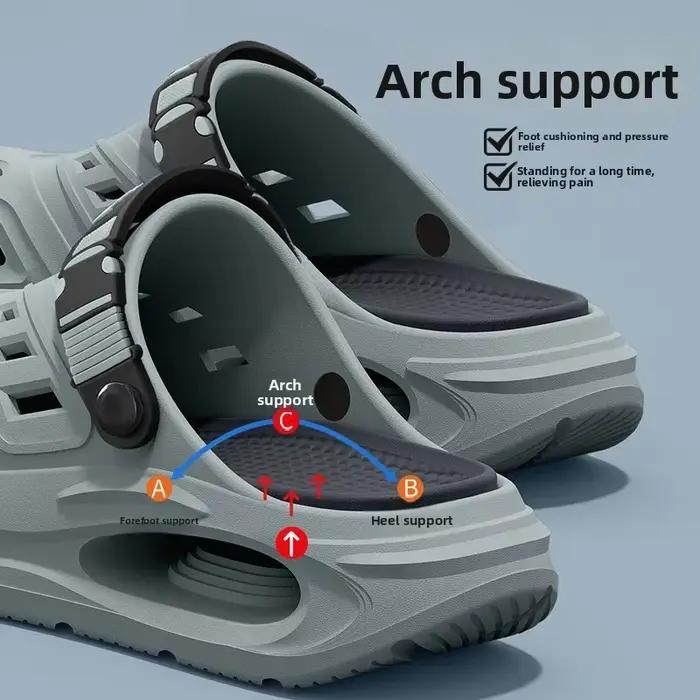 Chaussures d'été respirantes et anti-odeur pour hommes avec soutien de la voûte plantaire et semelle souple et résistante à l'usure pour l'extérieur