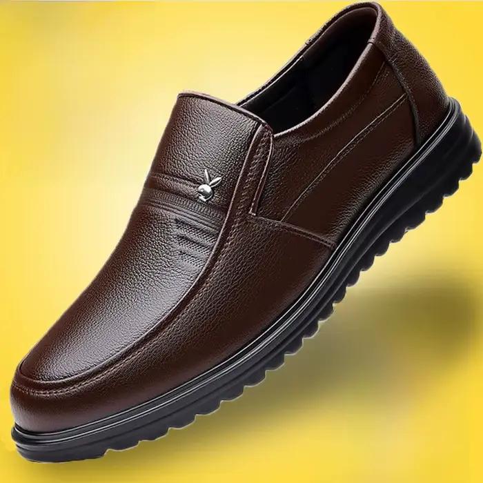 Chaussures en cuir véritable homme printemps automne imperméables antidérapantes polyvalentes pour homme occassions multiples