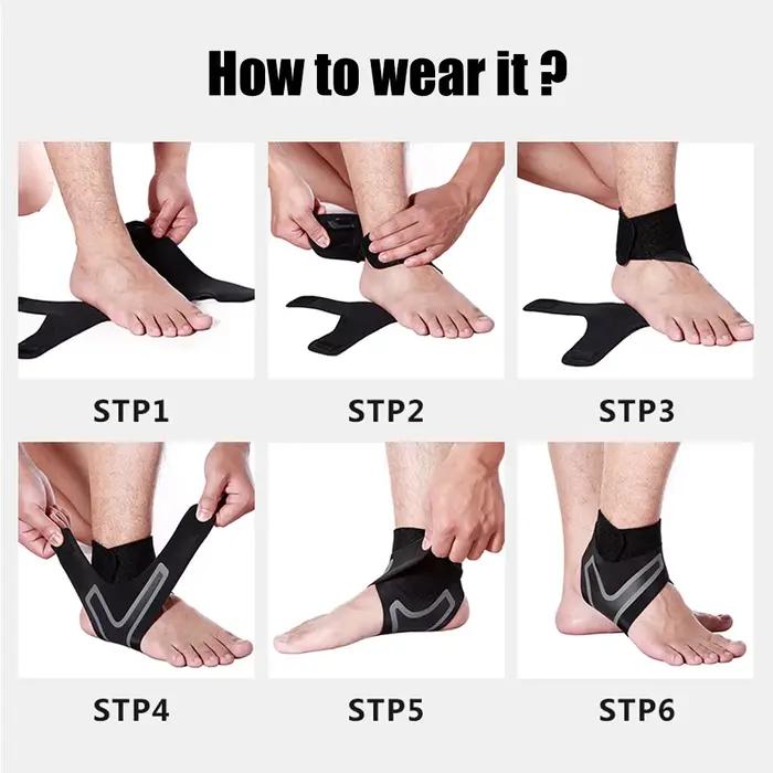 Support de compression pour le sport, 1 pièce, stabilisateur de rinçage, orthèse tendon oto instituts sangle pied entorse blessure ronde basket-ball football