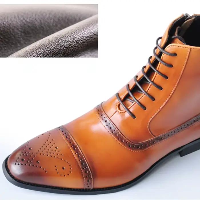 Bottes en cuir rétro Oxfords pour hommes
