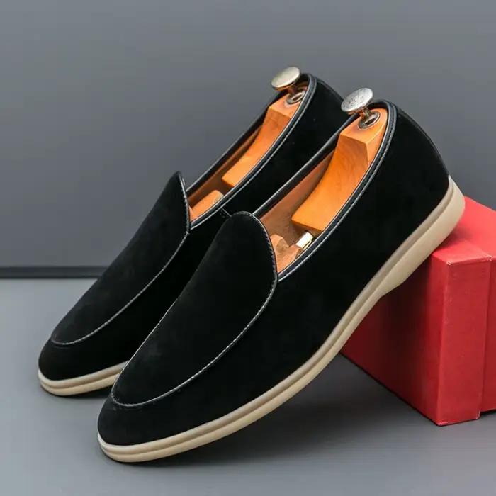 Mode hommes marque de luxe mocassins chaussures printemps Style britannique daim
