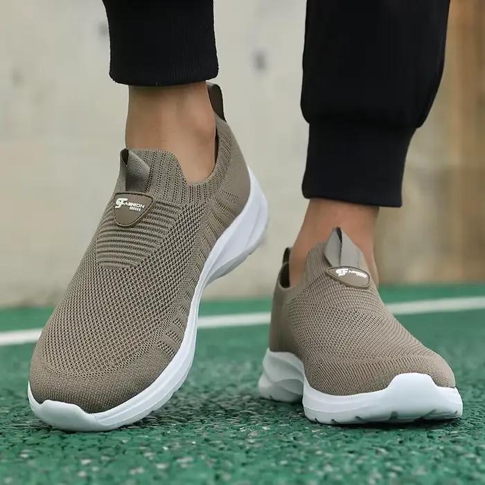 Chaussures pieds nus pour hommes baskets à enfiler réglables