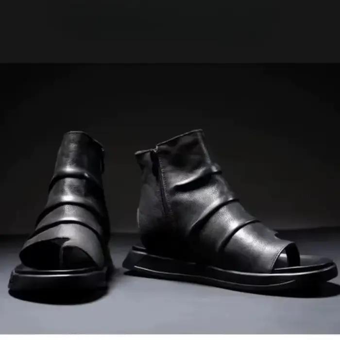 Hot New 2025 hommes sandales été plage mode loisirs japon Ninja créativité extérieur vache cuir homme sandale