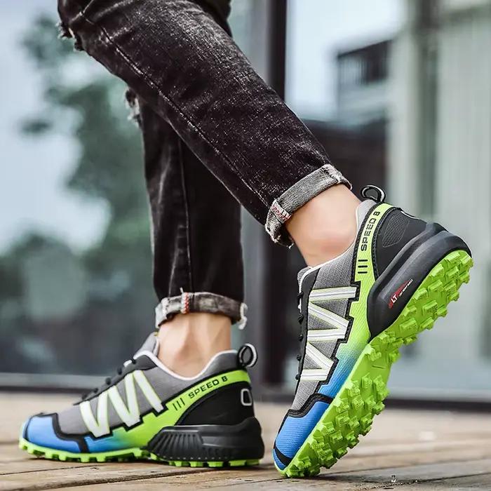 Chaussures de randonnée imperméables en cuir pour homme et femme, baskets d'extérieur à lacets, chaussures de trekking, escalade, chasse et promenade en montagne