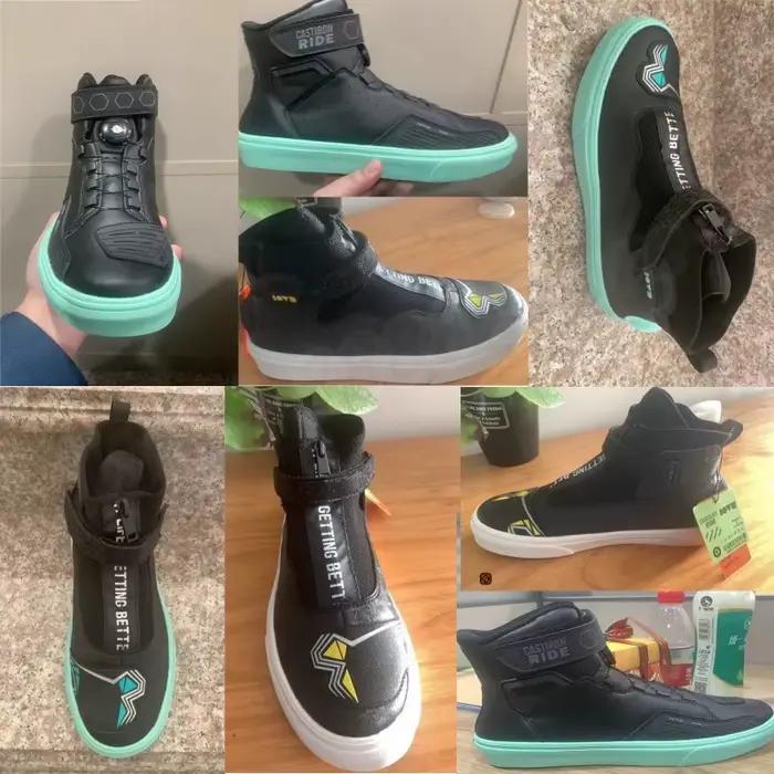 Chaussures de moto tendance pour hommes et femmes, bottes de cyclisme, équipement de moto, bottes de moto résistantes à l'usure, chaussures de course en plein air