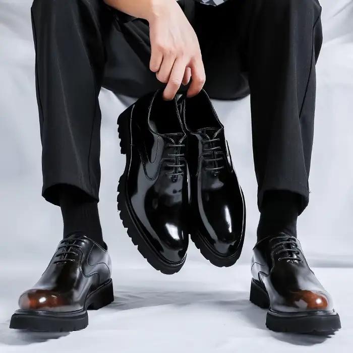 Chaussures en cuir pour hommes en cuir véritable grande taille chaussures de haute qualité chaussures formelles de créateur chaussures décontractées mode affaires