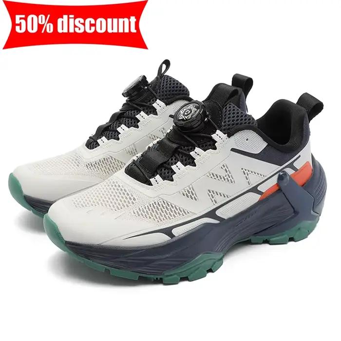 Chaussures de sport pour hommes, polyvalentes, confortables, à la mode, à semelle épaisse, flexibles, absorbant les chocs, chaussures de course, baskets respirantes en maille pour l'extérieur