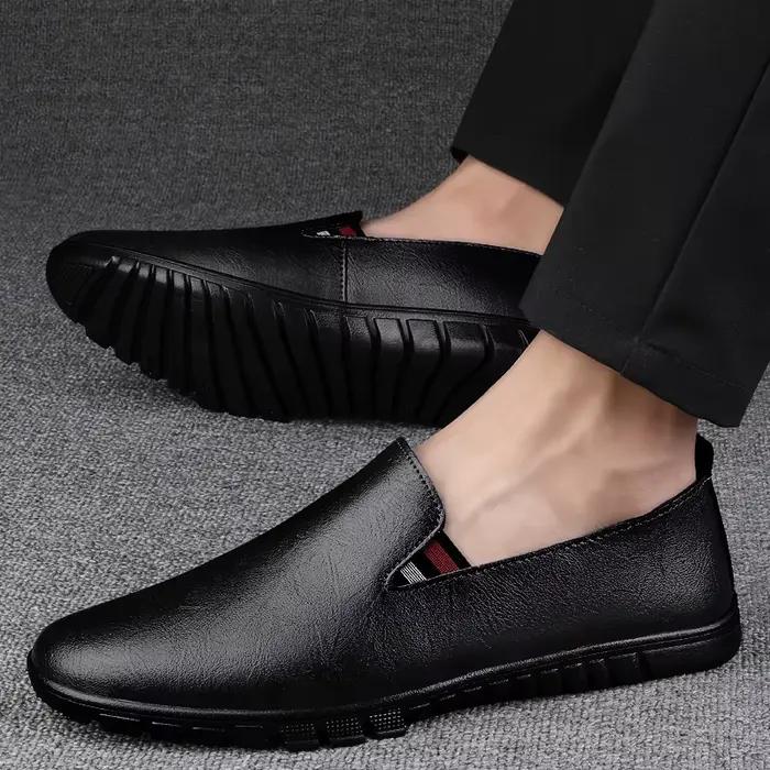 Chaussures décontractées en cuir faites à la main pour hommes, mocassins confortables à enfiler, chaussures plates de conduite pour homme, mocassins faits à la main, chaussures de marche pour homme