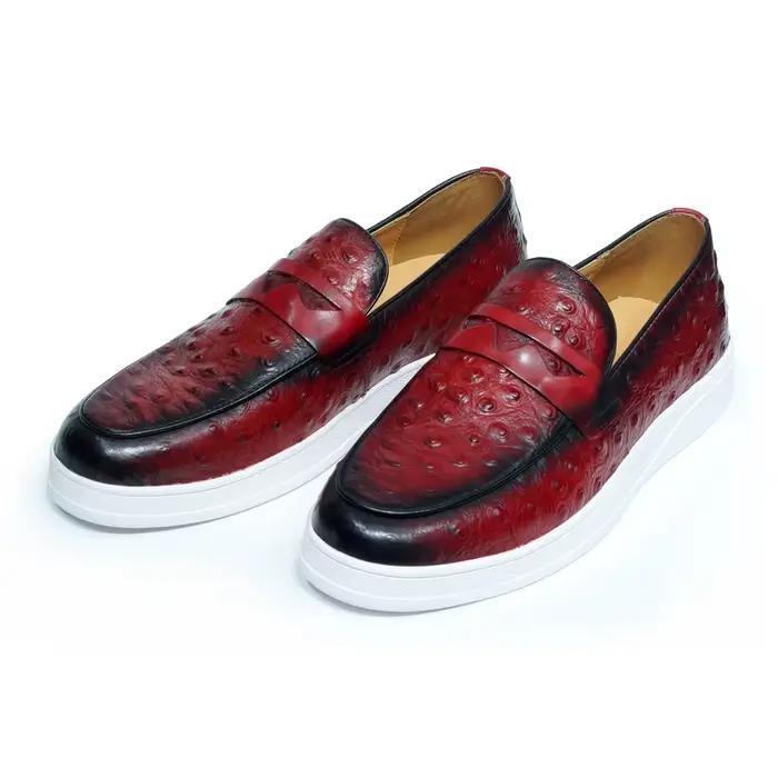 Chaussures décontractées en cuir véritable mocassins à enfiler pour homme pointure 38 à 50 couleurs bleu noir rouge ocasions décontractées printemps automne