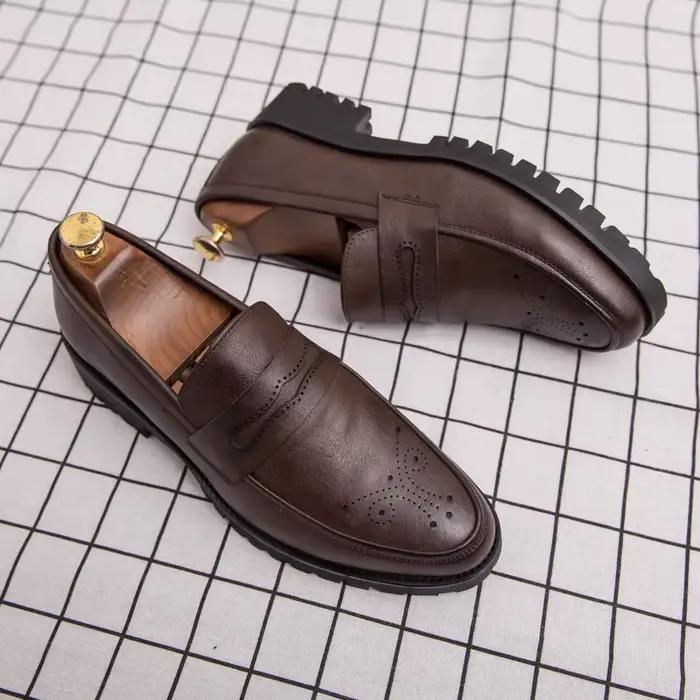 Chaussures oxford classiques en peau de Crocodile pour hommes