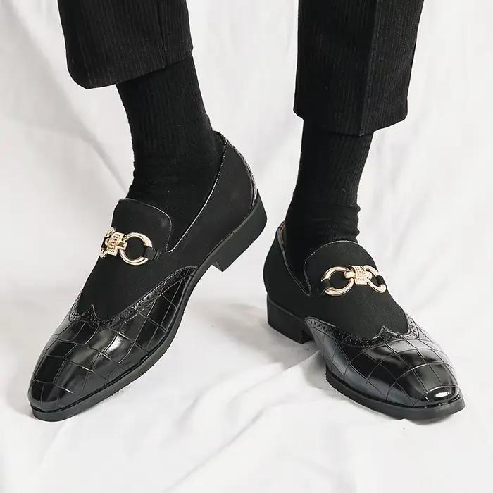 Mocassins en cuir à la mode italienne pour hommes