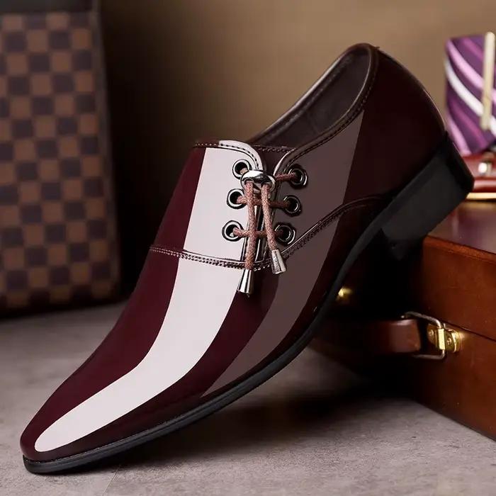 Chaussures classiques en cuir verni pour hommes