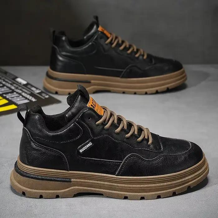 Chaussures décontractées en cuir PU pour hommes