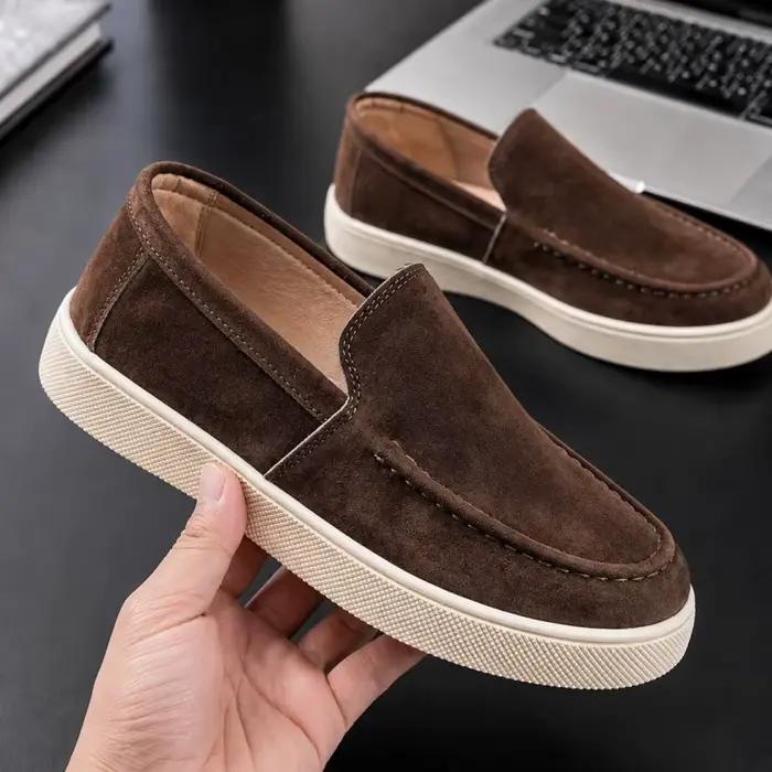 Chaussures d'été décontractées pour hommes, mocassins confortables à plateforme, mocassins respirants, chaussures plates de bureau pour hommes
