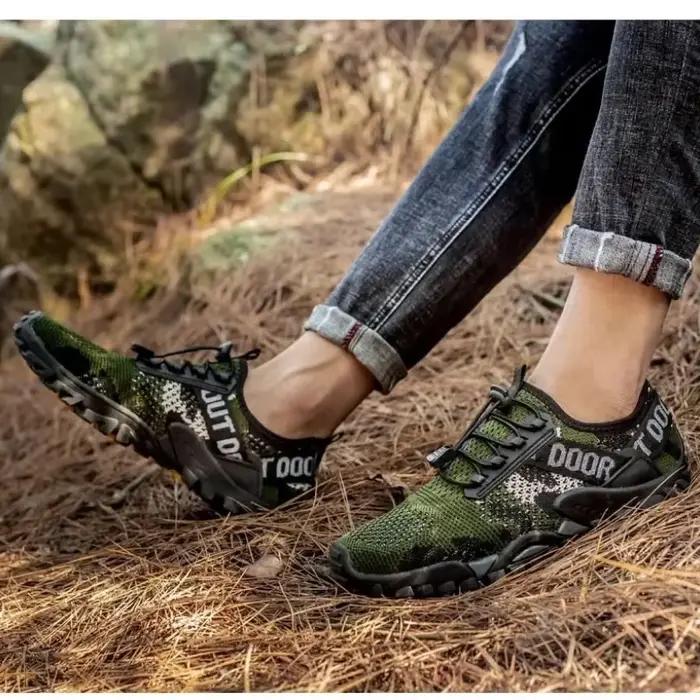 Nouvelles chaussures de sport en maille pour homme résistantes à l'usure et antidérapantes pour randonnées et activités en plein air