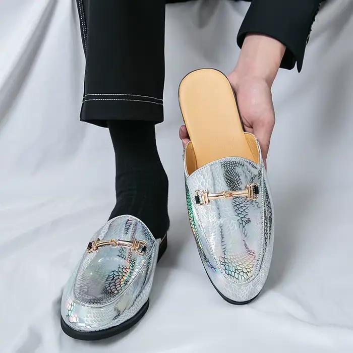 Mocassins décontractés pour homme en cuir fendu, mocassins sociaux respirants et imperméables, idéaux pour printemps automne, occassions décontractées