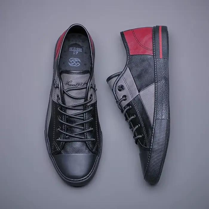 Hommes mocassins en cuir automne respirant hommes chaussures décontractées de luxe concepteur à lacets mâle chaussures de conduite baskets confortables 21806