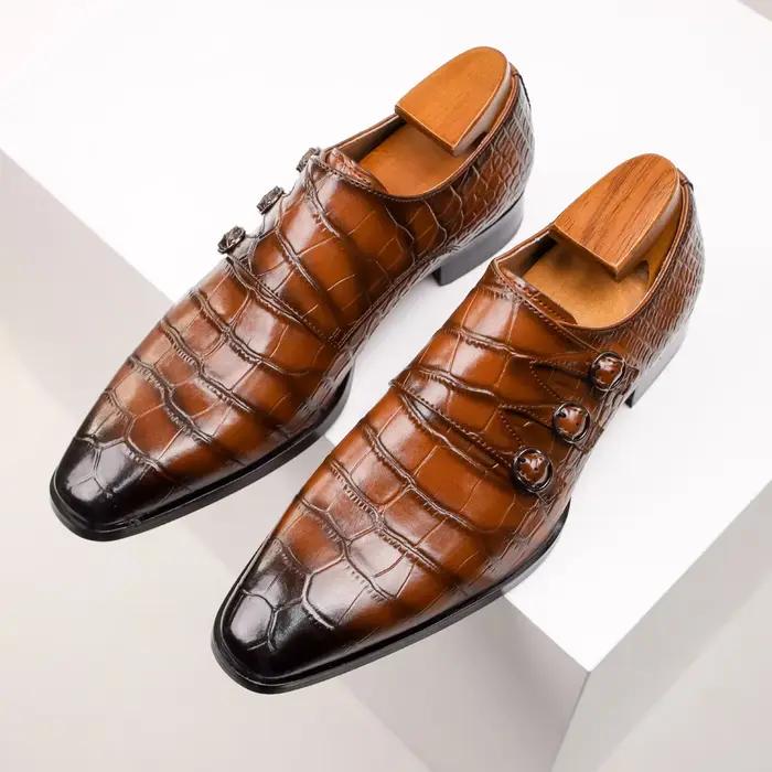 Mocassins en cuir respirant pour hommes, chaussures d'affaires décontractées, mocassins en relief, semelle extérieure en caoutchouc, été, nouveau, 2024