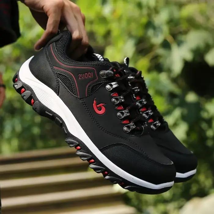 Chaussures de randonnée imperméables en cuir Pu pour hommes