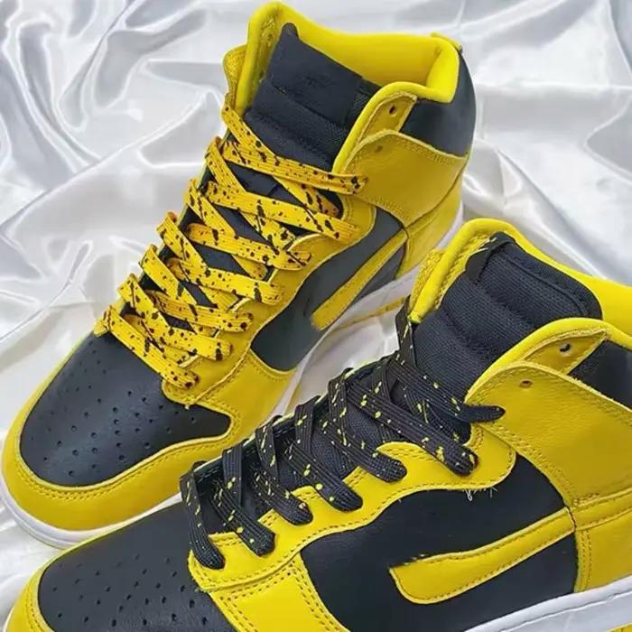 Lacets colorés dorés peints à la main pour chaussures de sport baskets homme et femmes ocassions spéciales