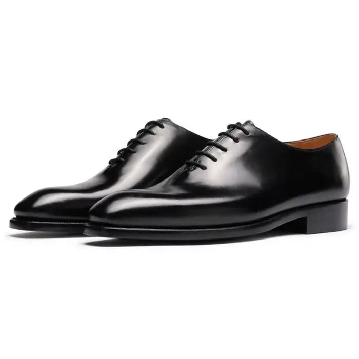 Chaussures habillées Oxford en cuir pleine fleur pour hommes