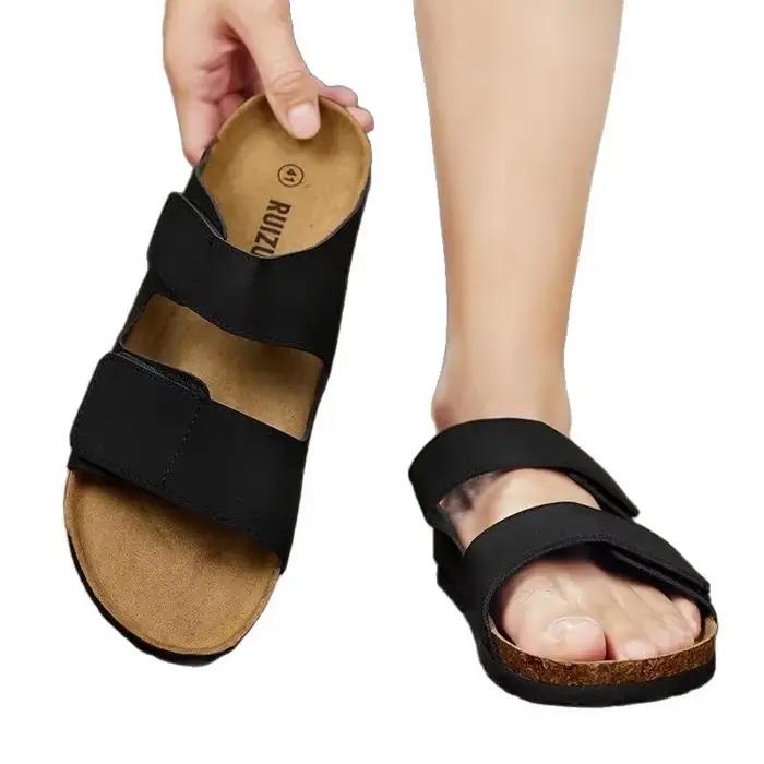 Sandales en bois souple grande taille pour hommes