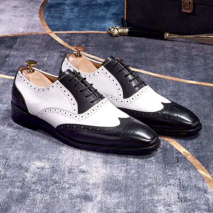 Couleurs mélangées hommes chaussures habillées rétro
