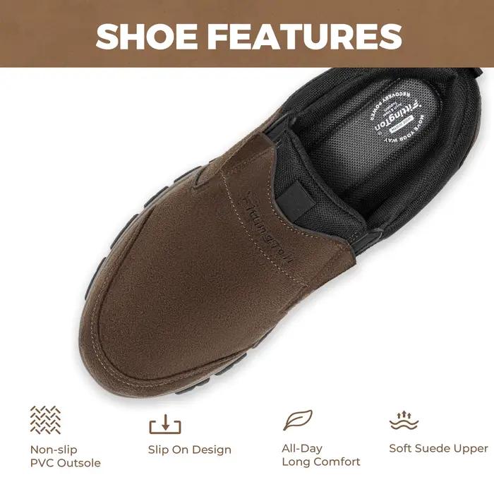 Chaussures à enfiler pour hommes, mocassins pour un usage professionnel et décontracté, légères et confortables avec semelles offrant un soutien de la voûte plantaire pour un confort tout au long de l
