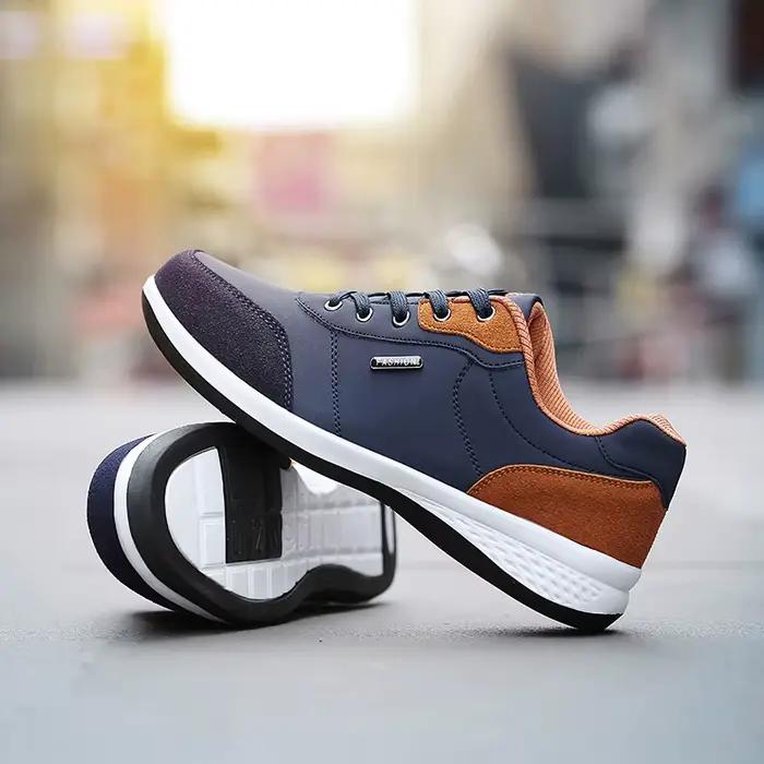 YRZL hommes chaussures printemps automne imperméable marche baskets loisirs mâle en cuir