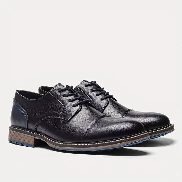Chaussures décontractées hecrafted pour homme en cuir solide, confortables et respirantes, idéales pour les journées quotidiennes printemps automne