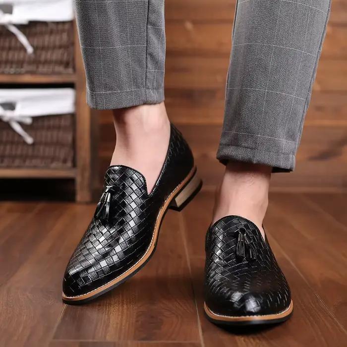 Hommes chaussures décontractées de luxe automne mocassins en cuir